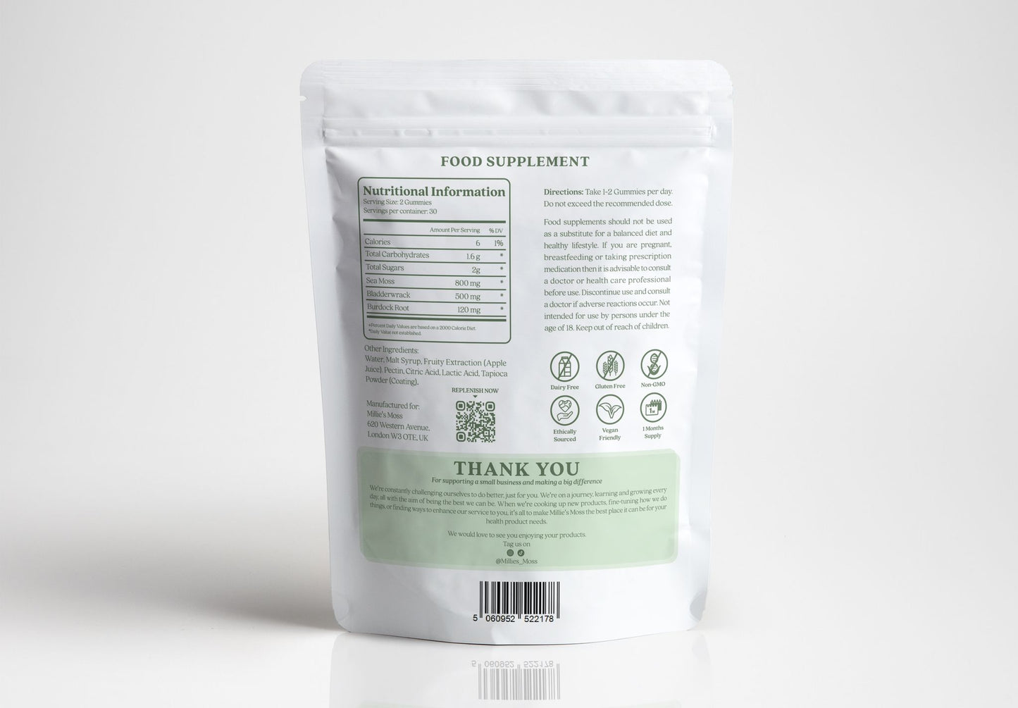 Vegan Sea Moss Gummies – Apple Flavour