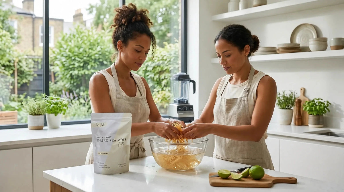 Preparing sea moss with lime