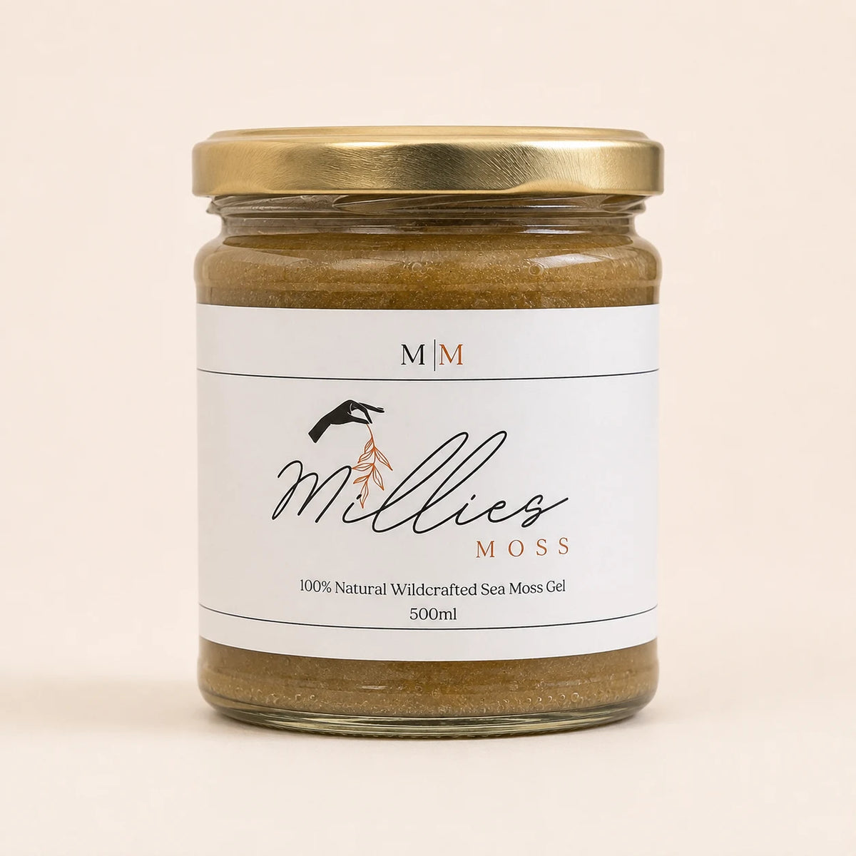 Millie’s Moss Bladderwrack and Burdock Root Infused Sea Moss Gel 500ml front packshot