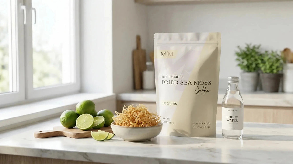 Dried moss and lime
