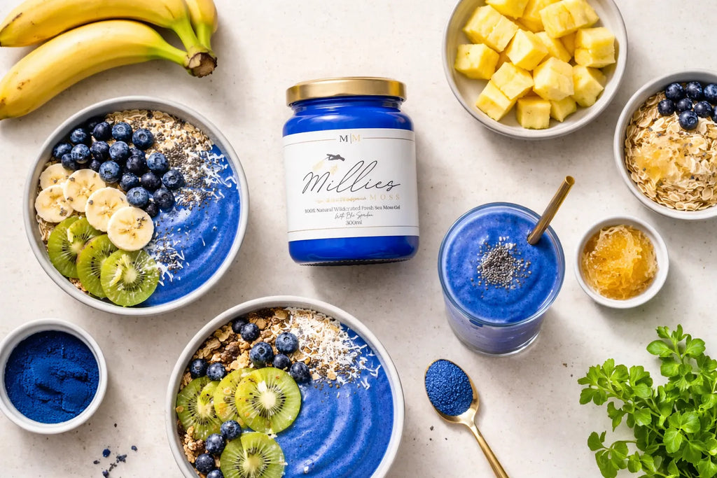 Blue Spirulina Infused Sea Moss Gel | Millie's Moss