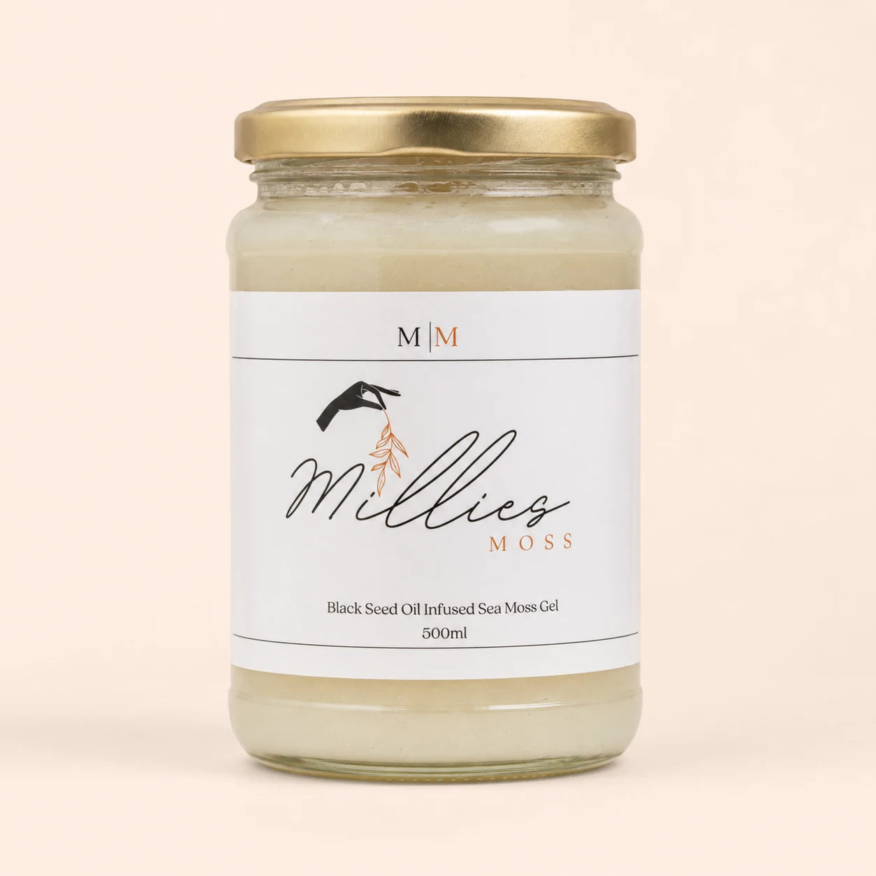 Millie’s Moss Black Seed Oil Infused Sea Moss Gel 500ml front packshot