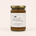 Millie’s Moss Cocoa, Matcha, Cinnamon & Manuka Honey Infused Sea Moss Gel 500ml jar on a warm off-white background.