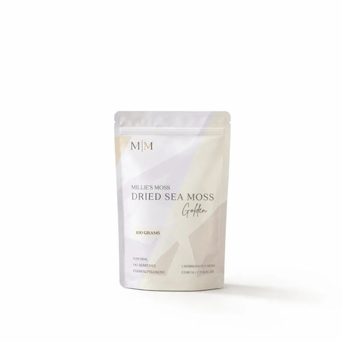 Millies Moss natural wildcrafted dried sea moss 100g pouch