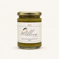 Millie’s Moss Japanese Matcha Infused Sea Moss Gel 300ml jar on a warm off-white background.