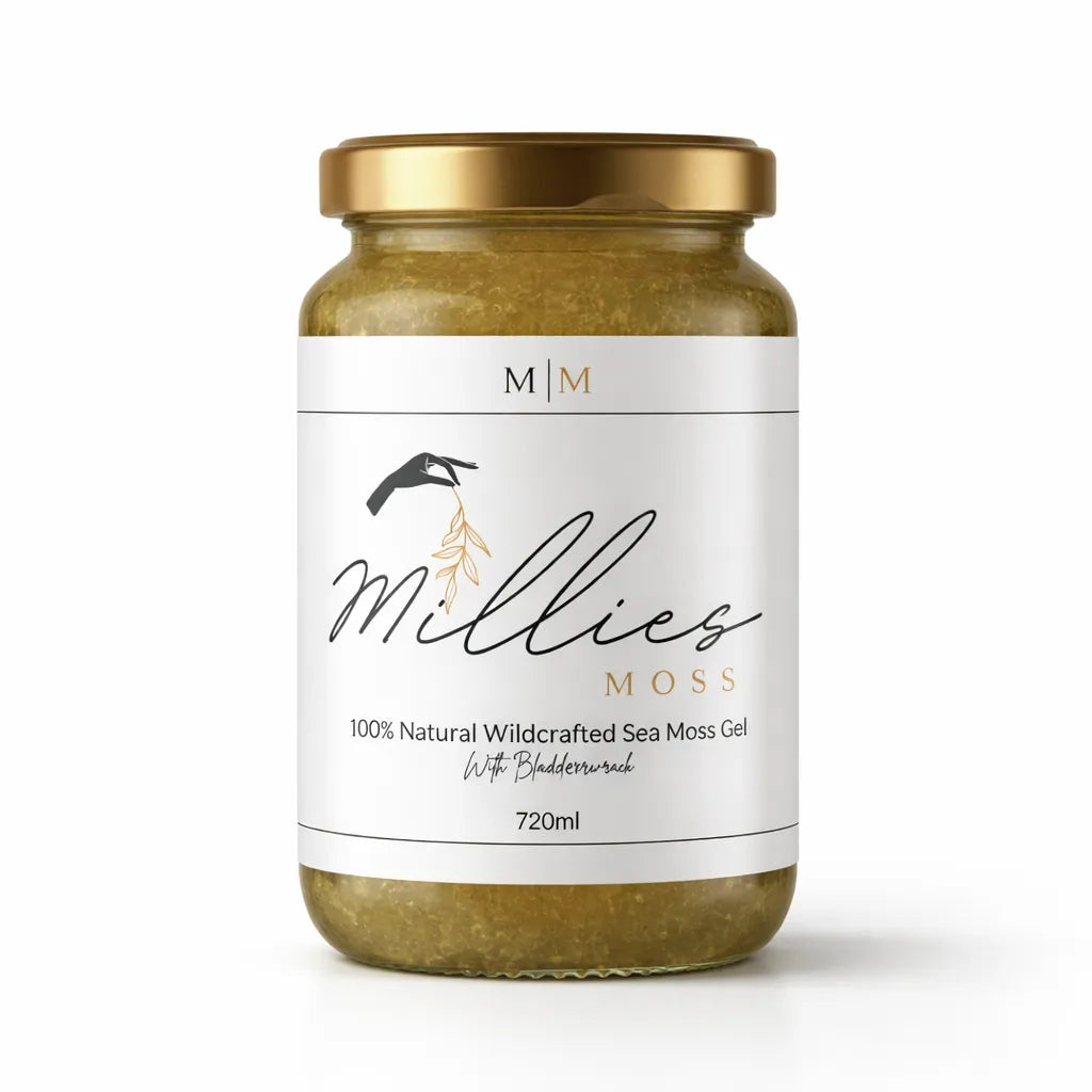 Millies Moss natural wildcrafted sea moss gel 720ml jar