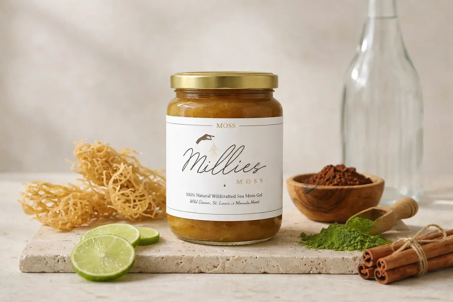 Sea Moss Gel — Cocoa + Matcha + Cinnamon + Manuka Honey
