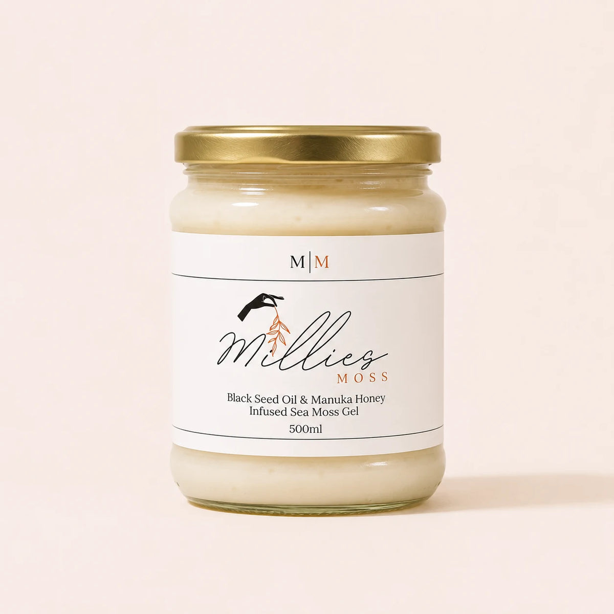 Millie's Moss Black Seed Oil & Manuka Honey Infused Sea Moss Gel 500ml jar