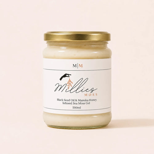 Millie's Moss Black Seed Oil & Manuka Honey Infused Sea Moss Gel 500ml jar