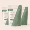 Three-pack bundle image of Millie’s Moss Bladderwrack & Burdock Root Capsules on a soft off-white background.