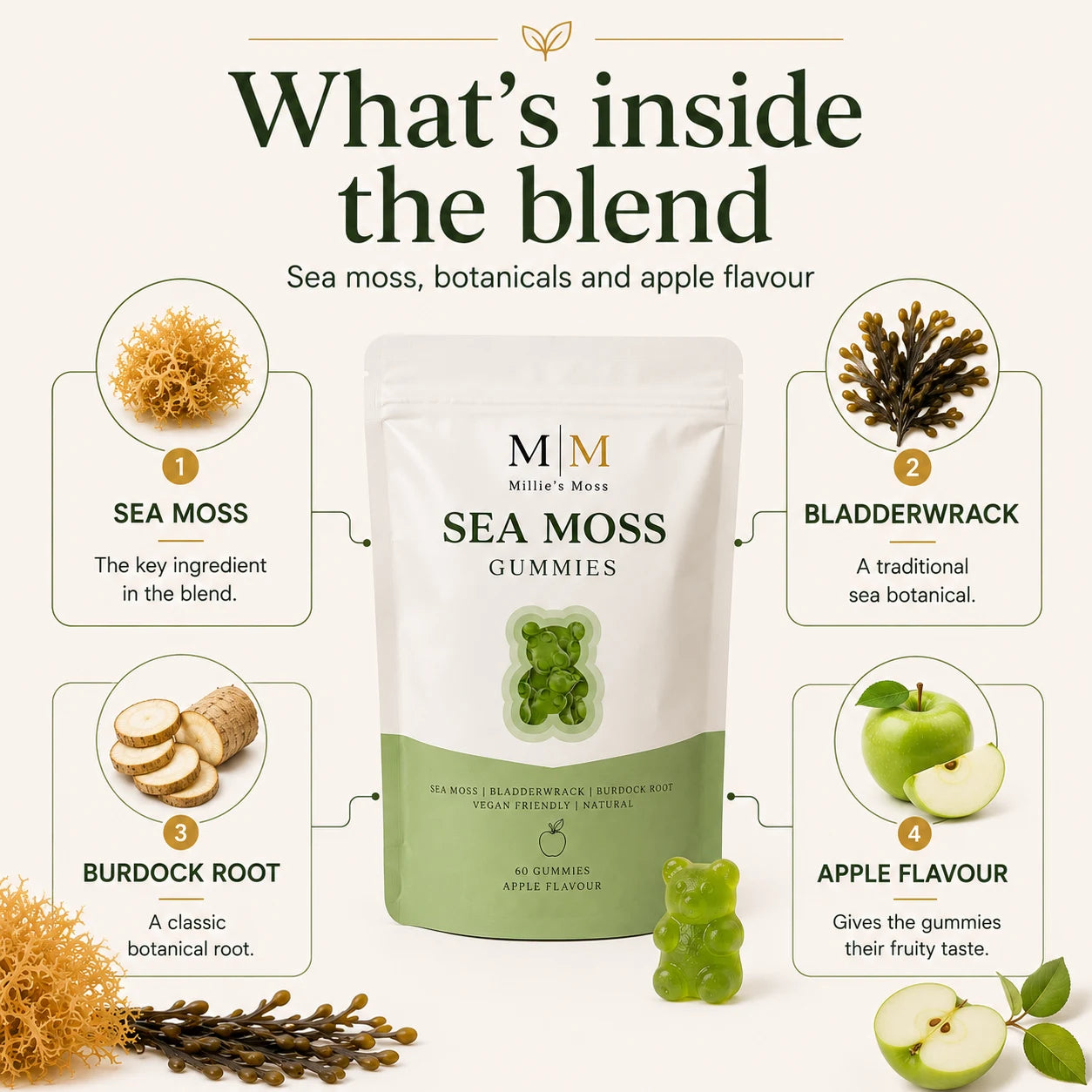 Millie's Moss Apple Sea Moss Gummies