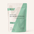 Front pack shot of Millie's Moss Sea Moss with Bladderwrack Capsules food supplement pouch