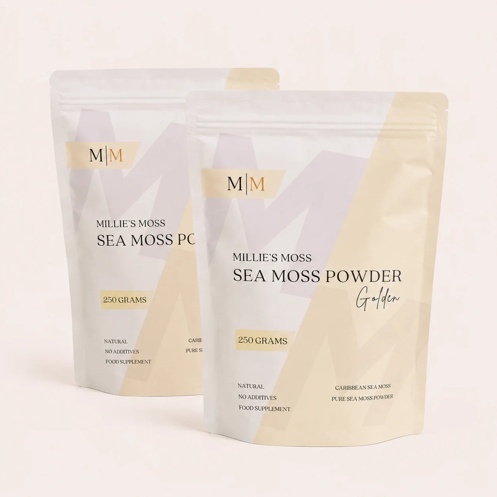 Millie's Moss Premium Sea Moss Powder 500g bundle with two 250g pouches