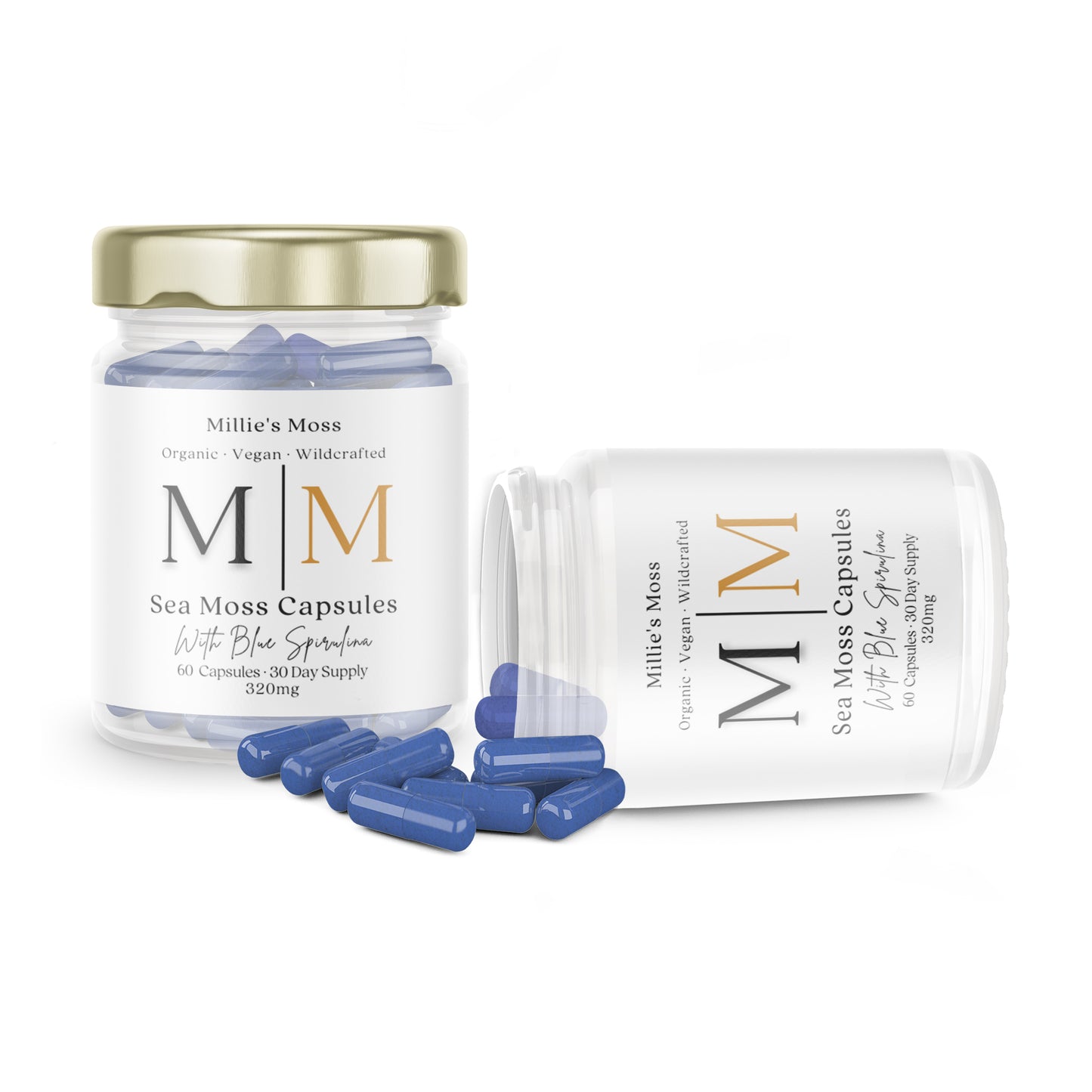 Sea Moss & Blue Spirulina Capsules - Millie's Moss