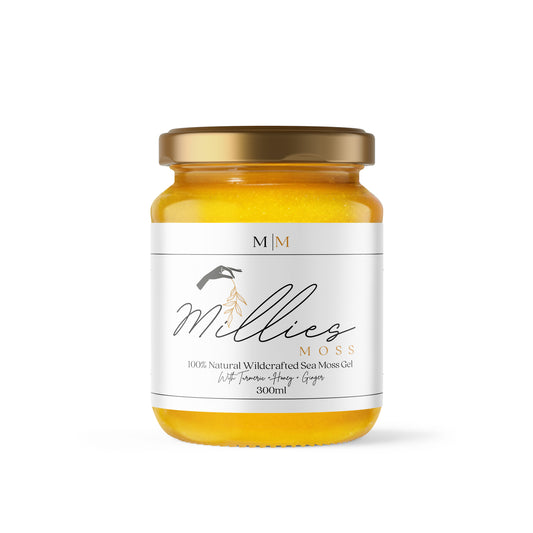 Sea Moss Gel Infused With Turmeric, Manuka Honey & Ginger - Millie's Moss